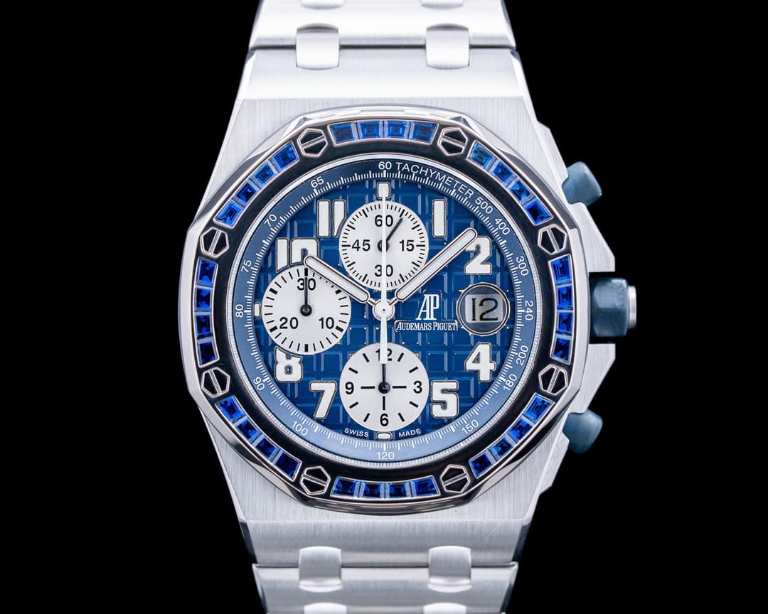 Image of Audemars Piguet 25862SC Royal Oak Offshore Chronograph SS Blue Dial RARE