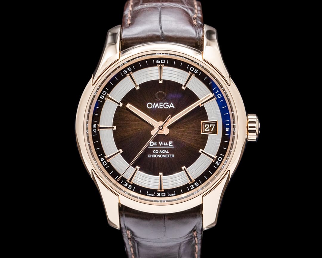 Image of Omega De Ville Prestige 18K Rose Gold Brown Dial