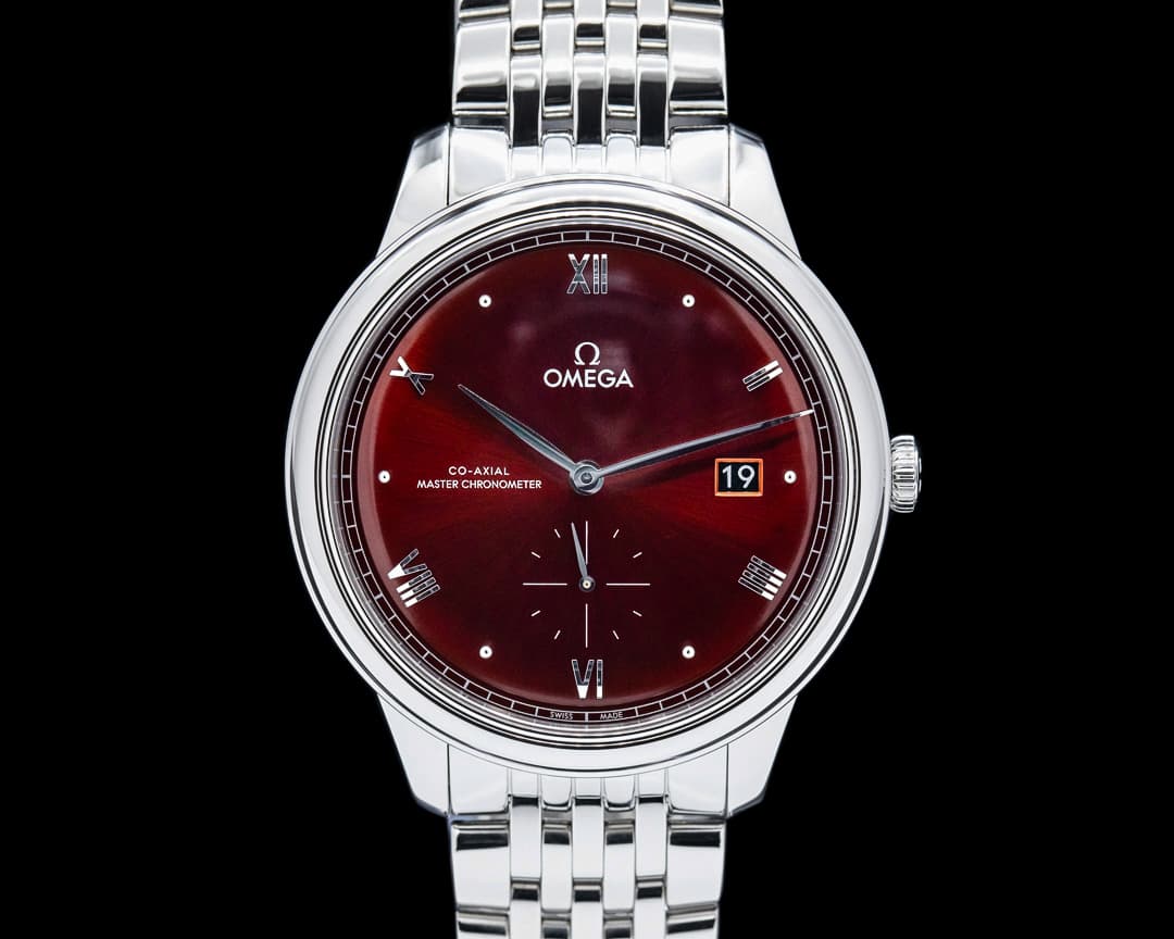Image of Omega De Ville Prestige SS Red Bordeaux Dial