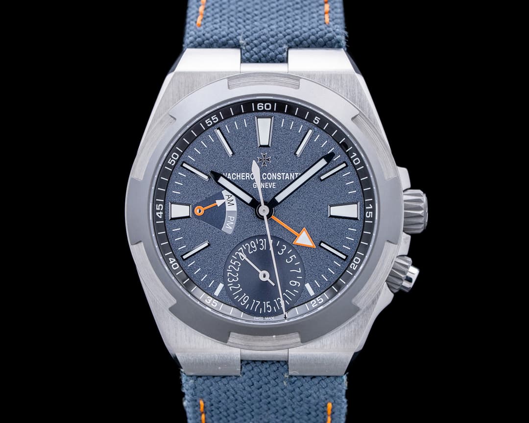 Image of Vacheron Constantin 7910V Overseas Dual Time "EVEREST" Titanium Blue Dial LIMITED