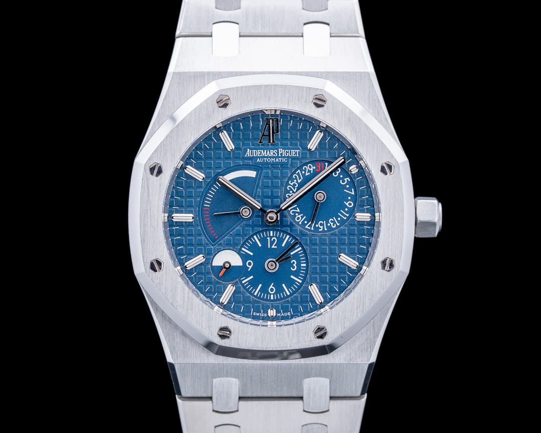 Image of Audemars Piguet 26120ST Royal Oak Dual Time SS Blue Dial