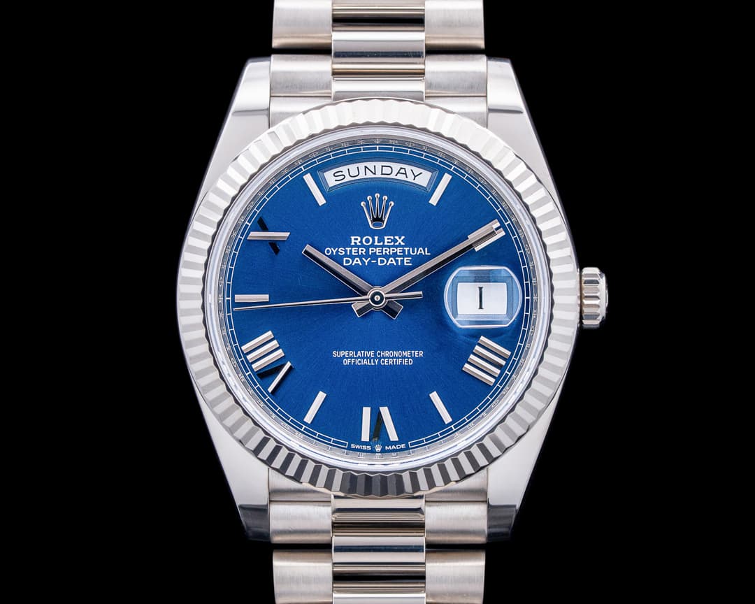 Rolex 228239 Day-Date 40 18K White Gold Blue Dial