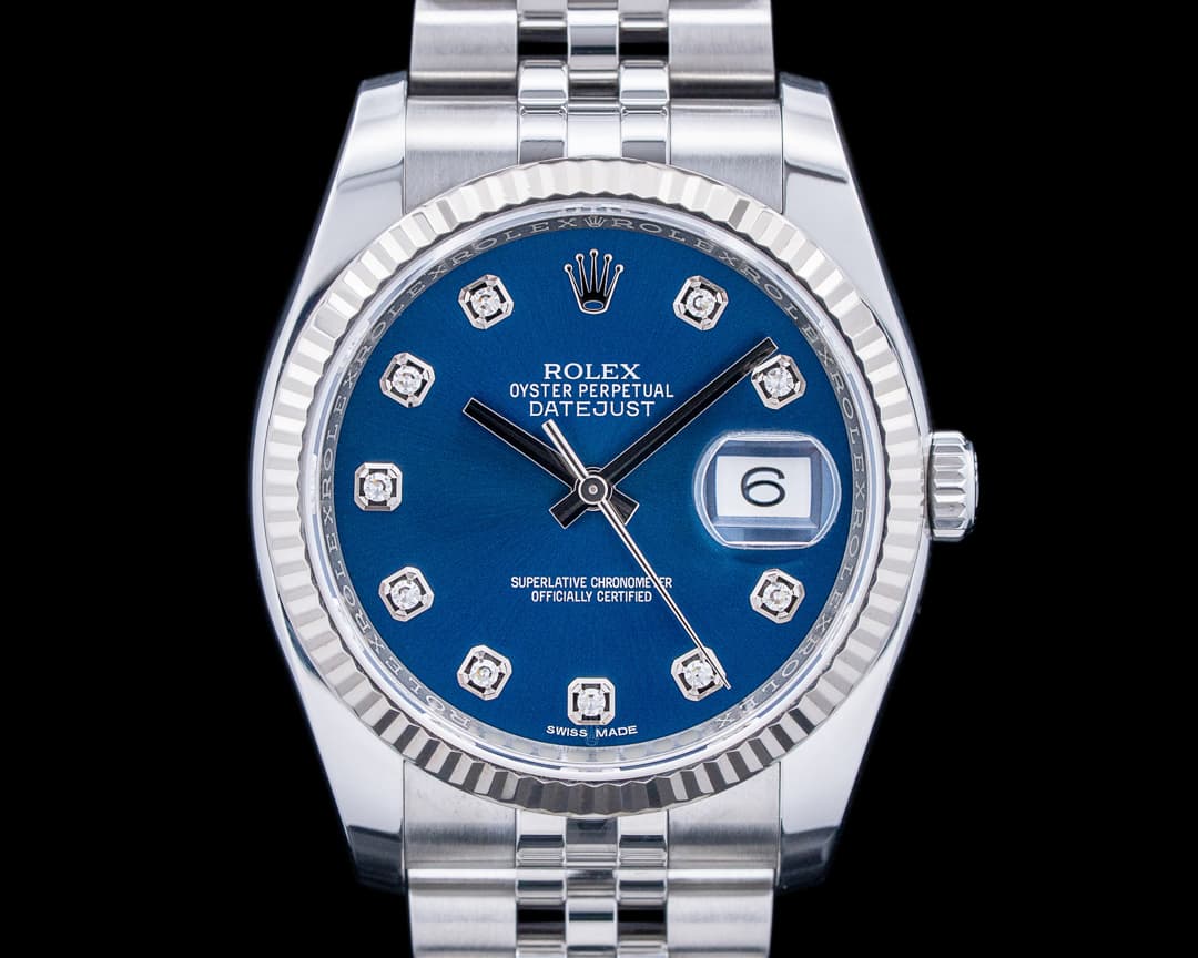 Rolex 116234 Datejust 36 SS Blue Diamond Dial