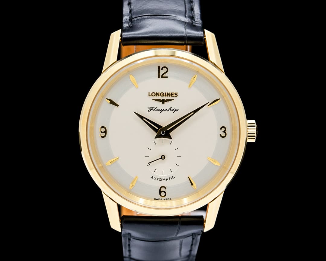 Image of Longines Flagship Heritage 60th Anniversary 18K Yellow Gold Silver Dial LIMITED