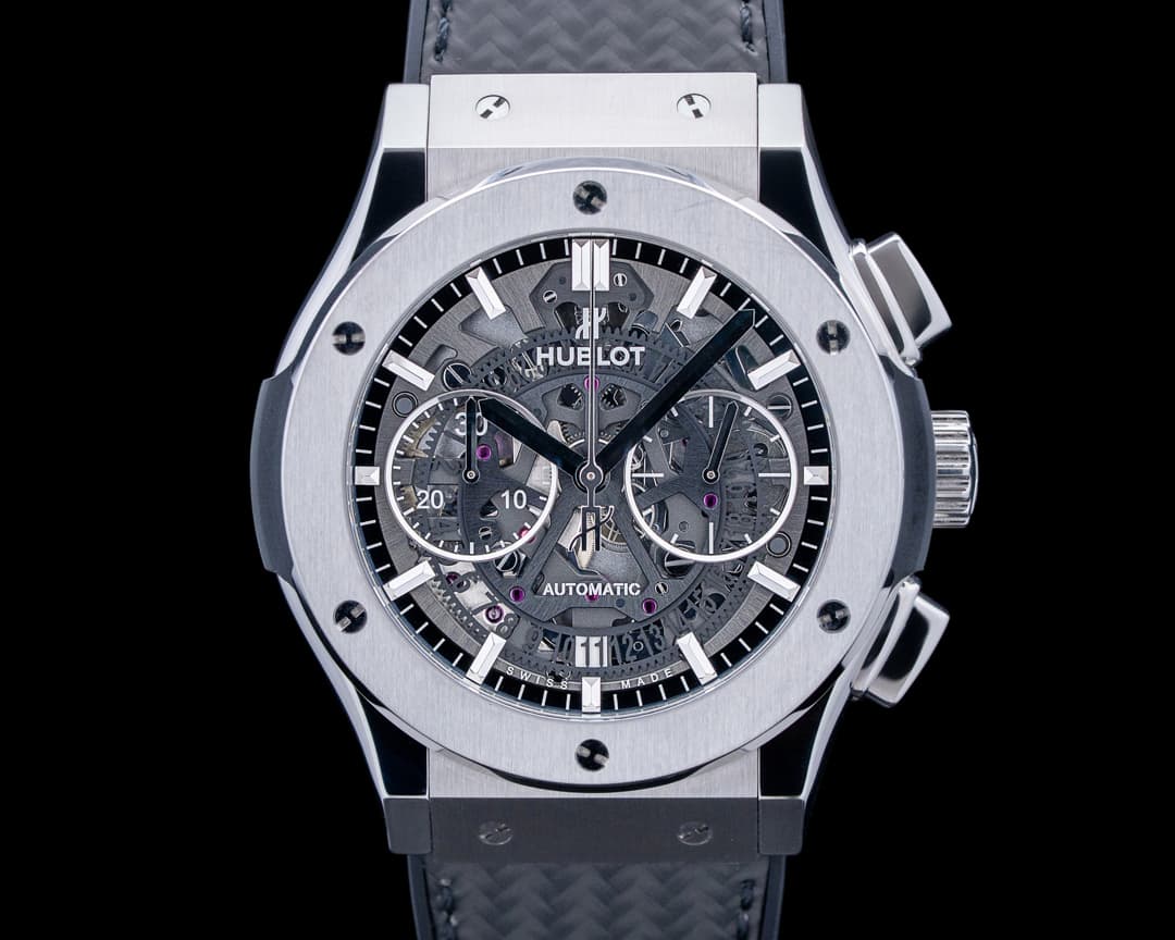 Hublot Classic Fusion Aerofusion Chronograph Titanium Skeleton Dial
