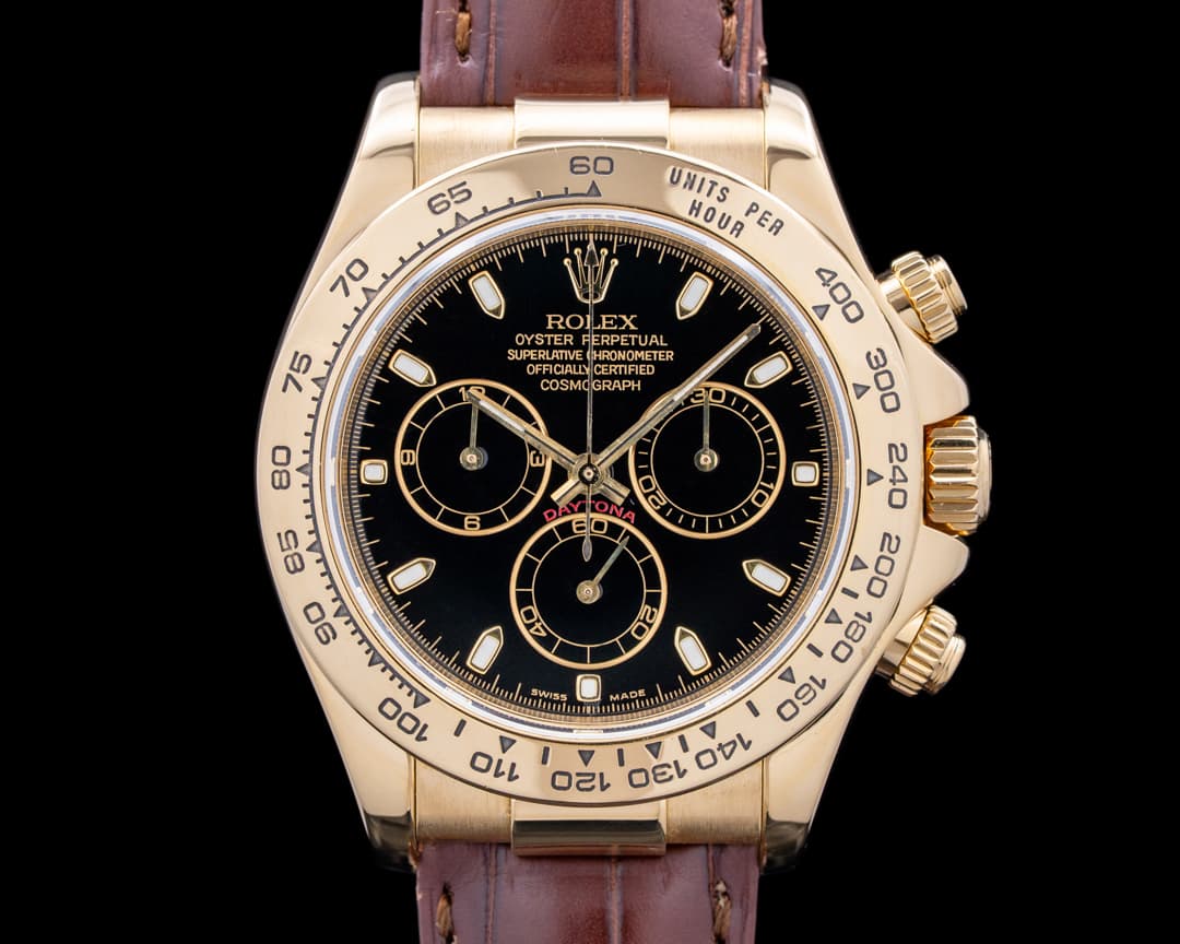 Image of Rolex 116518 Daytona 18K Yellow Gold Black Dial Circa. 2005