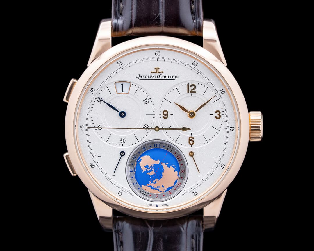 Jaeger LeCoultre Q6062520 Duometre Unique Travel Time 18K Rose Gold Silver Dial