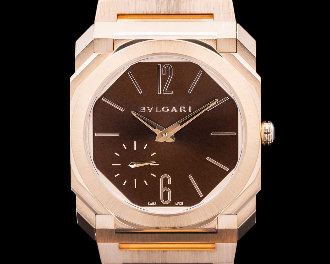 Bulgari 103637 Octo Finissimo Automatic 18K Rose Gold Brown Dial