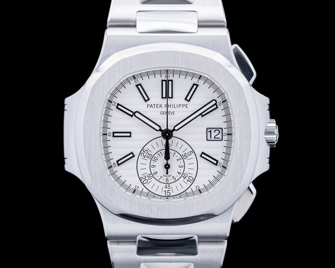 Patek Philippe Nautilus 5980 Chronograph SS White Dial