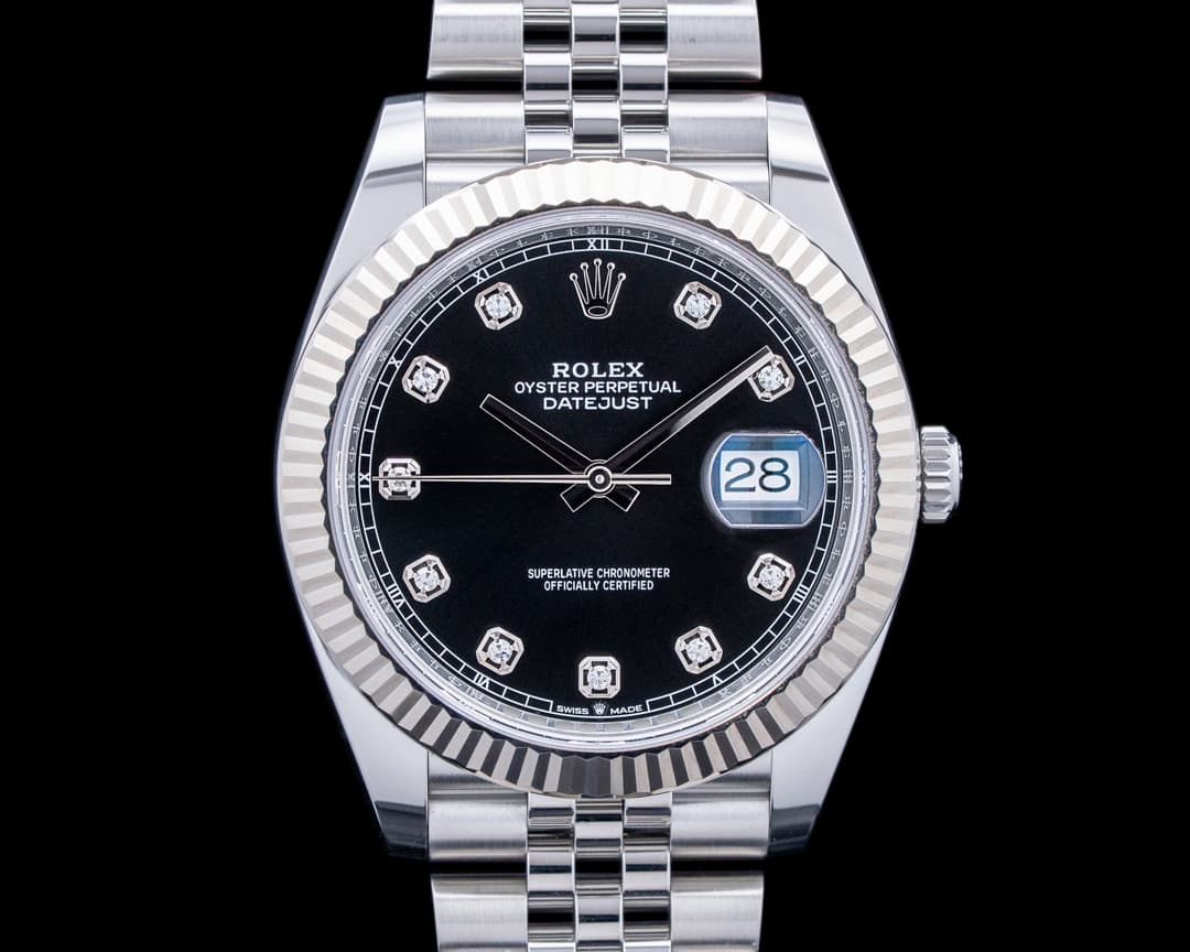 Image of Rolex 126334 Datejust 41 SS Black Diamond Dial 2026