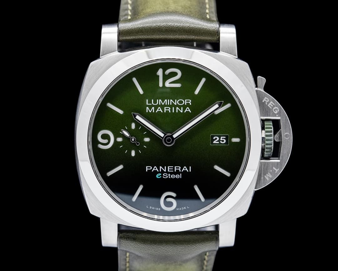 Image of Panerai PAM01356 Luminor Marina Verde Smeraldo SS Green Dial LIMITED