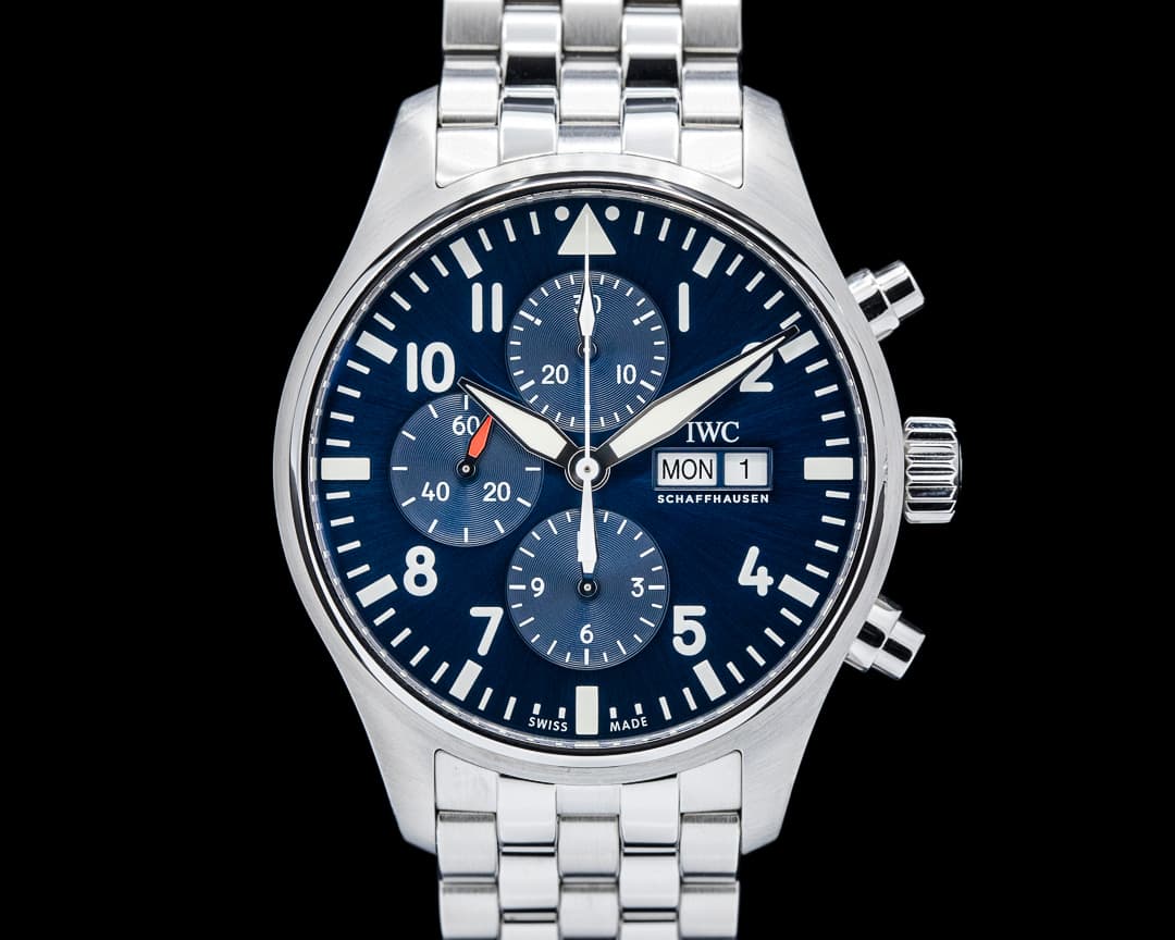 Image of IWC IW377714 Pilot's Watch Chronograph Le Petit Prince SS Blue Dial