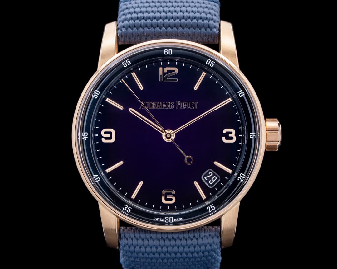 Audemars Piguet 15210OR Code 11.59 18K Rose Gold Purple Dial