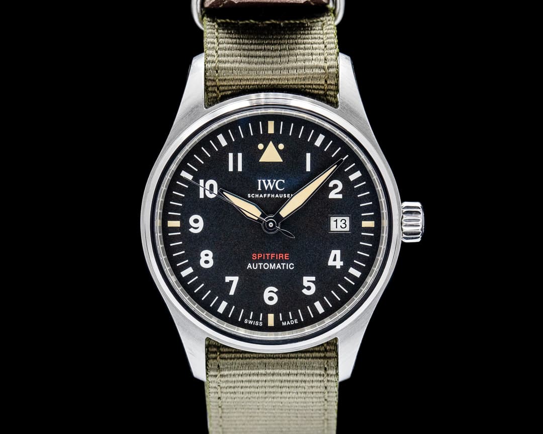 Image of IWC IW326801 Pilot's Watch Automatic Spitfire SS Black Dial