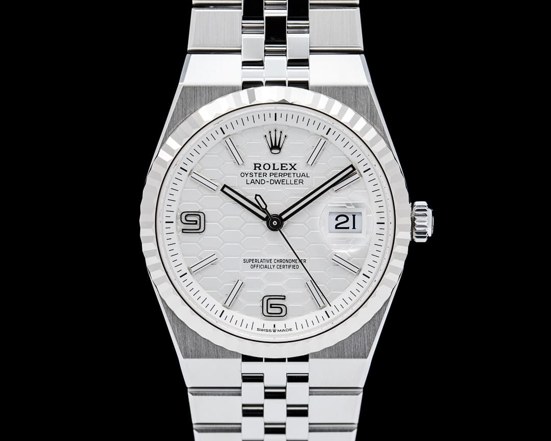 Image of Rolex 127234 Land-Dweller 36MM SS White Dial 2026 UNWORN