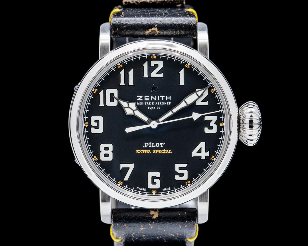 Image of Zenith Pilot Type 20 Extra Special SS Black Dial