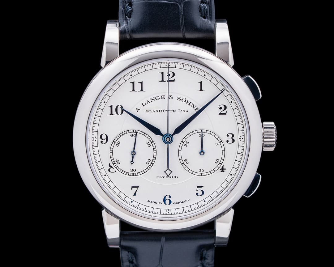 Image of A. Lange and Sohne 402.026 1815 Chronograph 18K White Gold Silver Dial