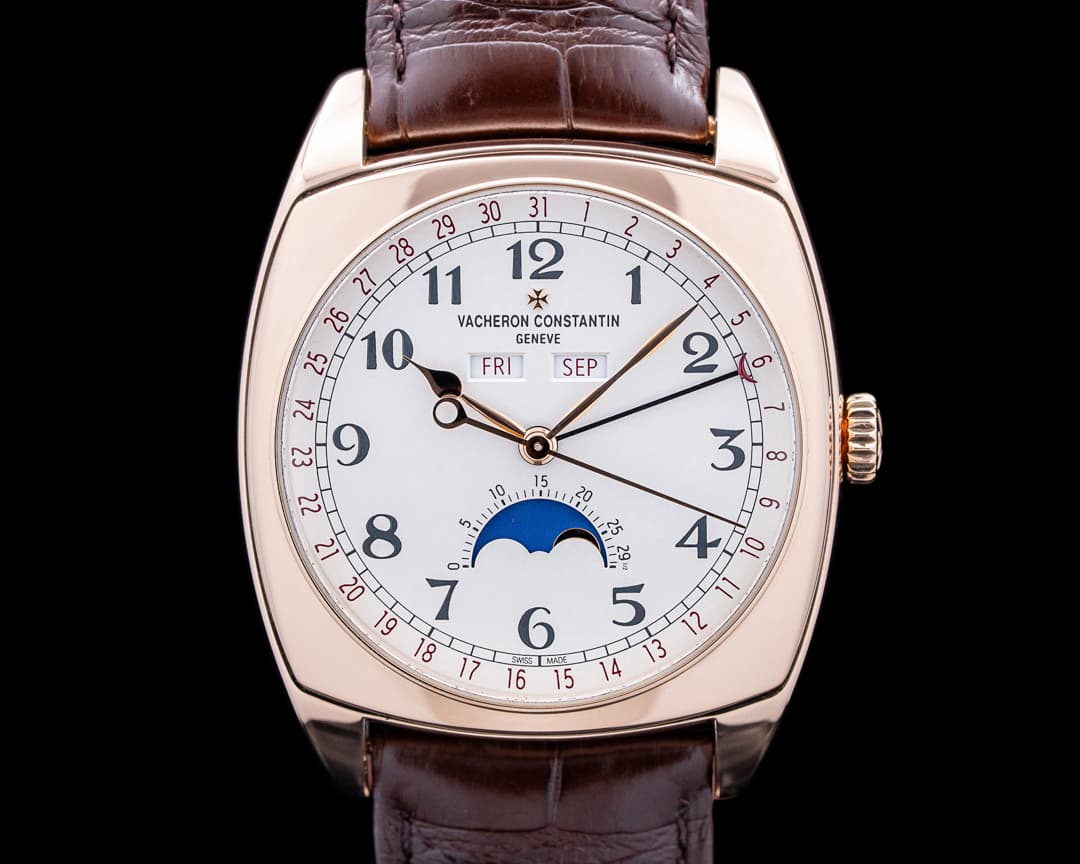 Image of Vacheron Constantin 4000S/000R Harmony Complete Calendar 18K Rose Gold Silver Dial