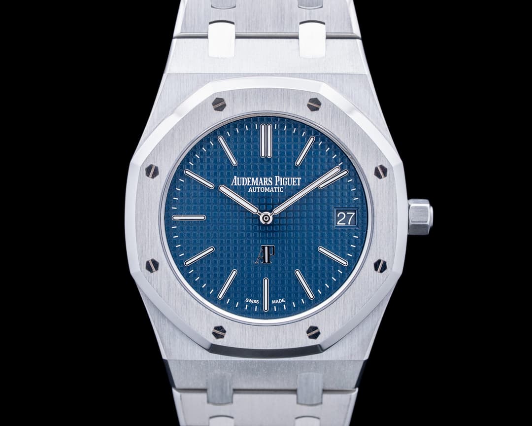 Image of Audemars Piguet 15202ST Royal Oak Jumbo Extra-Thin SS Blue Dial