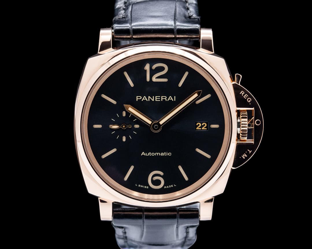 Image of Panerai PAM01041 Luminor Due Automatic 42 18K Rose Gold Black Dial
