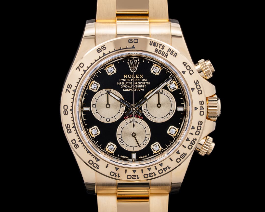 Image of Rolex 126508 Daytona 18K Yellow Gold Black Diamond Dial
