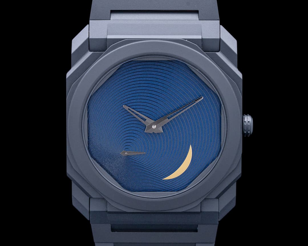 Image of Bulgari 103534 Octo Finissimo Tadao Ando Ceramic Blue Dial LIMITED