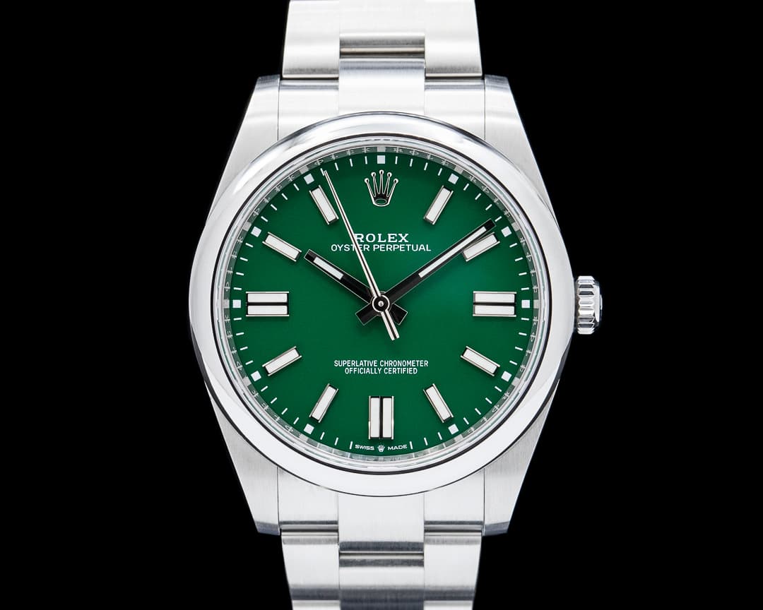 Image of Rolex 124300 Oyster Perpetual SS Green Dial