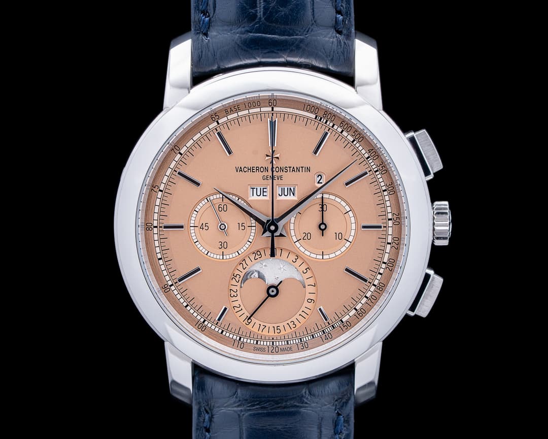Image of Vacheron Constantin Traditionnelle Perpetual Calendar Chronograph PT Salmon Dial