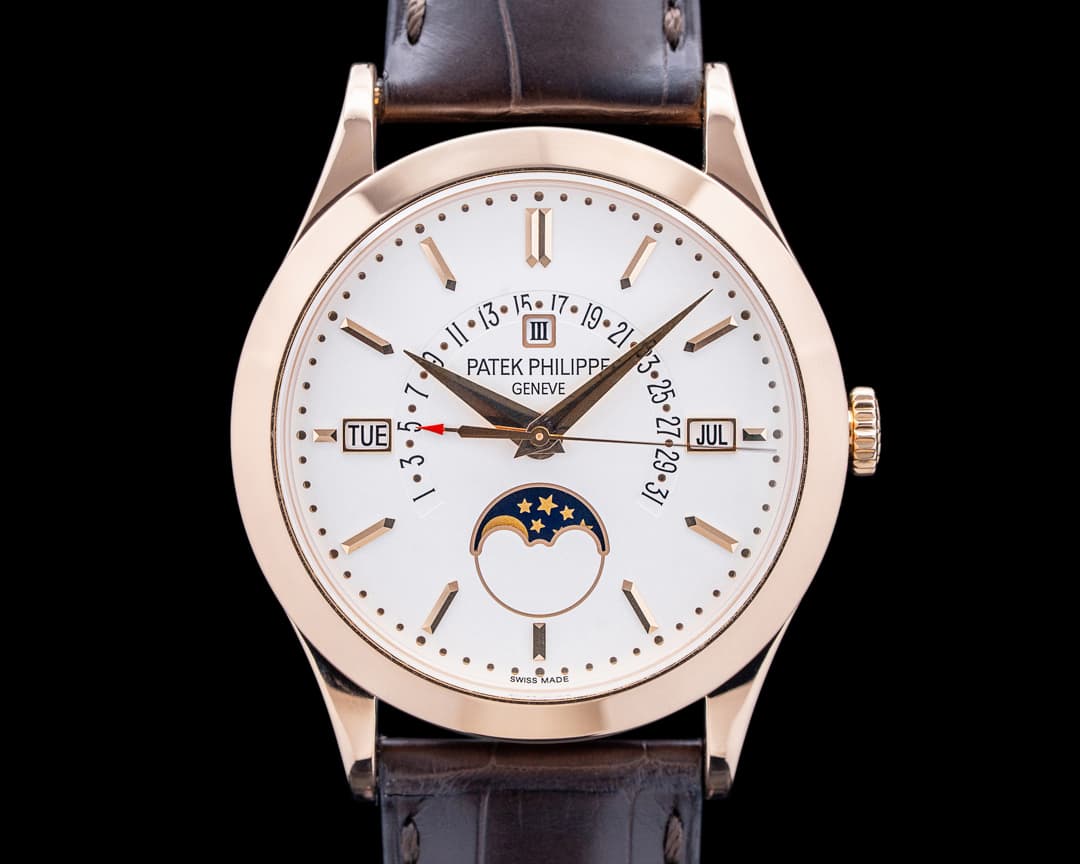 Patek Philippe 5496R Perpetual Calendar Retrograde 18K Rose Gold Silver Dial
