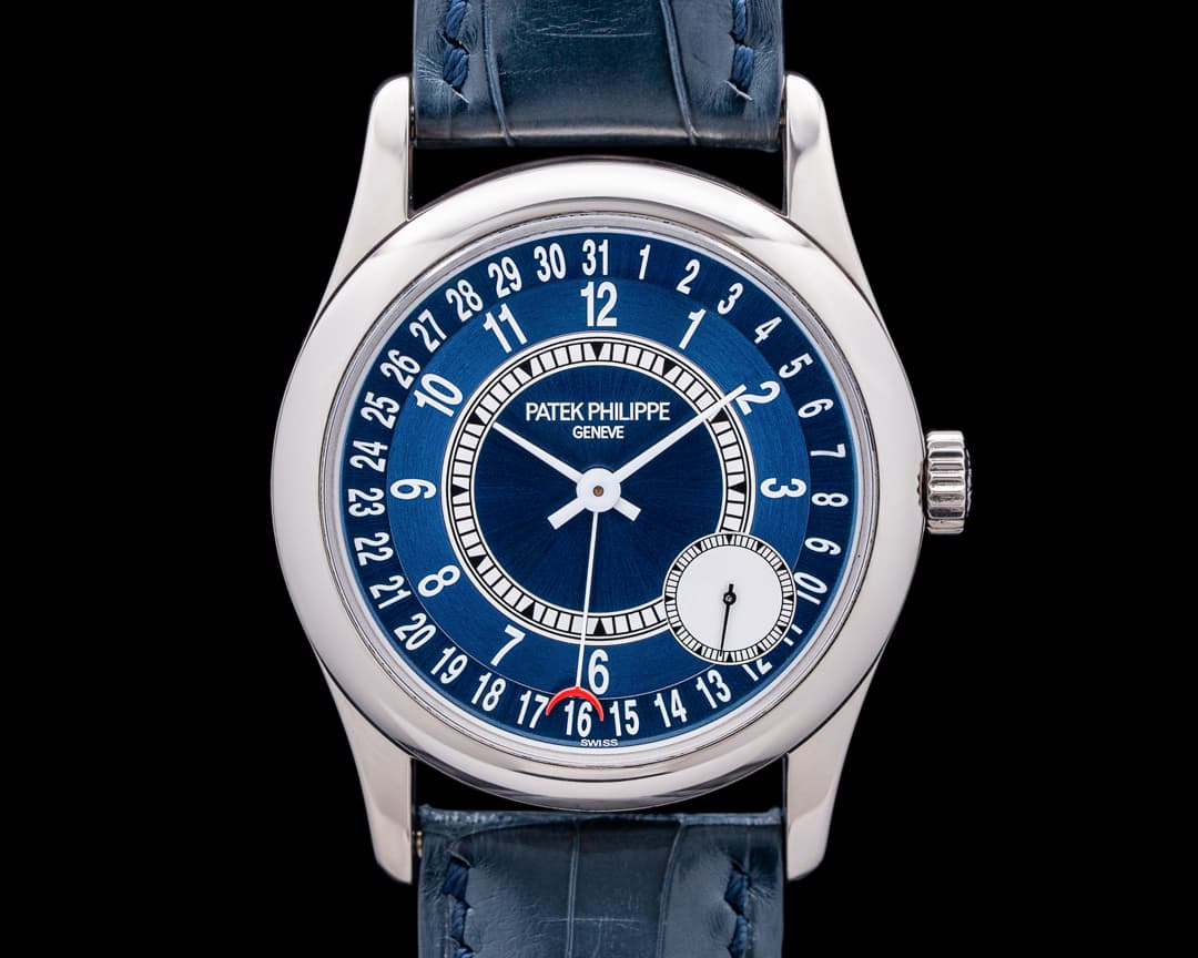 Image of Patek Philippe 6000G Calatrava 18K White Gold Blue Dial