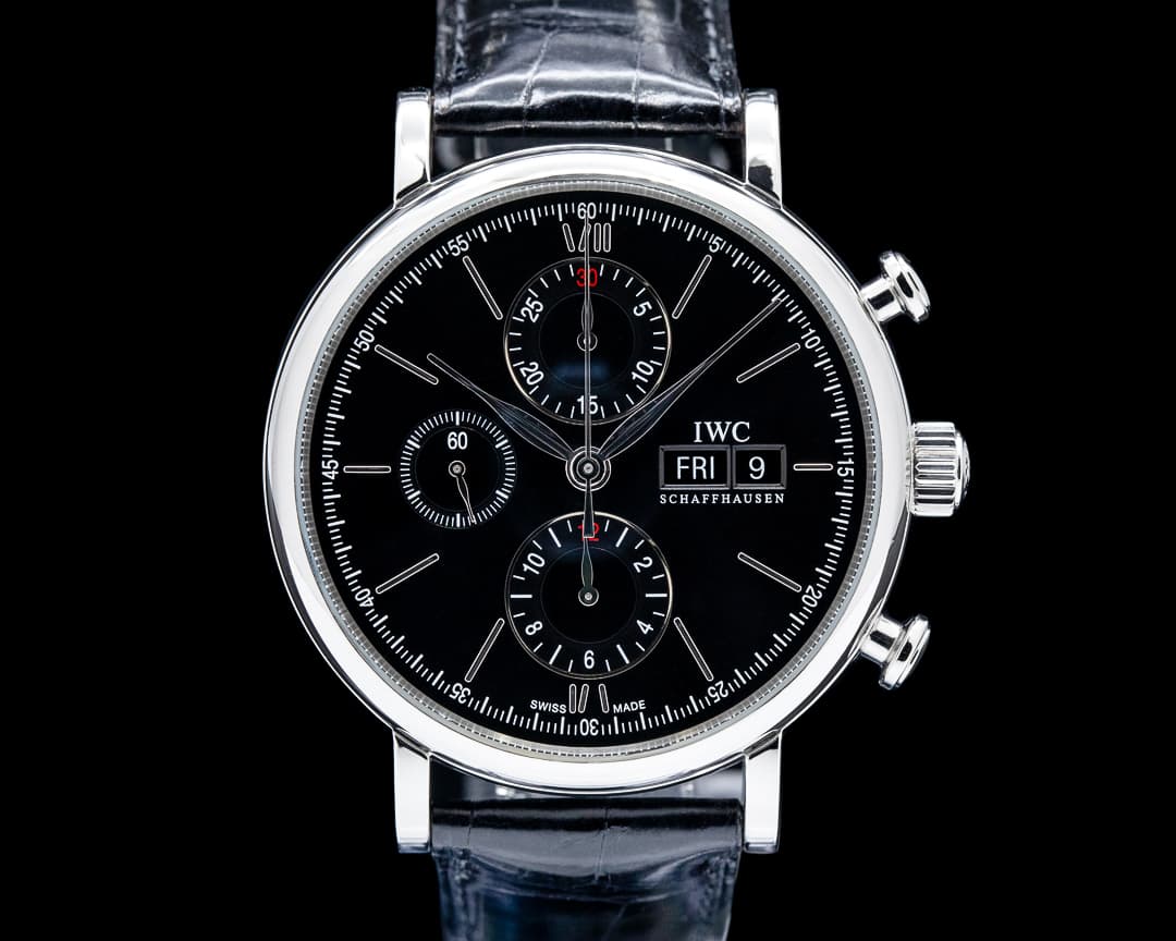 Image of IWC IW391008 Portofino Chronograph SS Black Dial