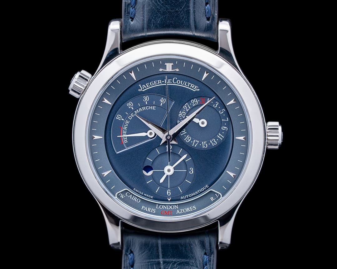 Image of Jaeger LeCoultre 142.6.92 Master Geographic Platinum Blue Dial LIMITED
