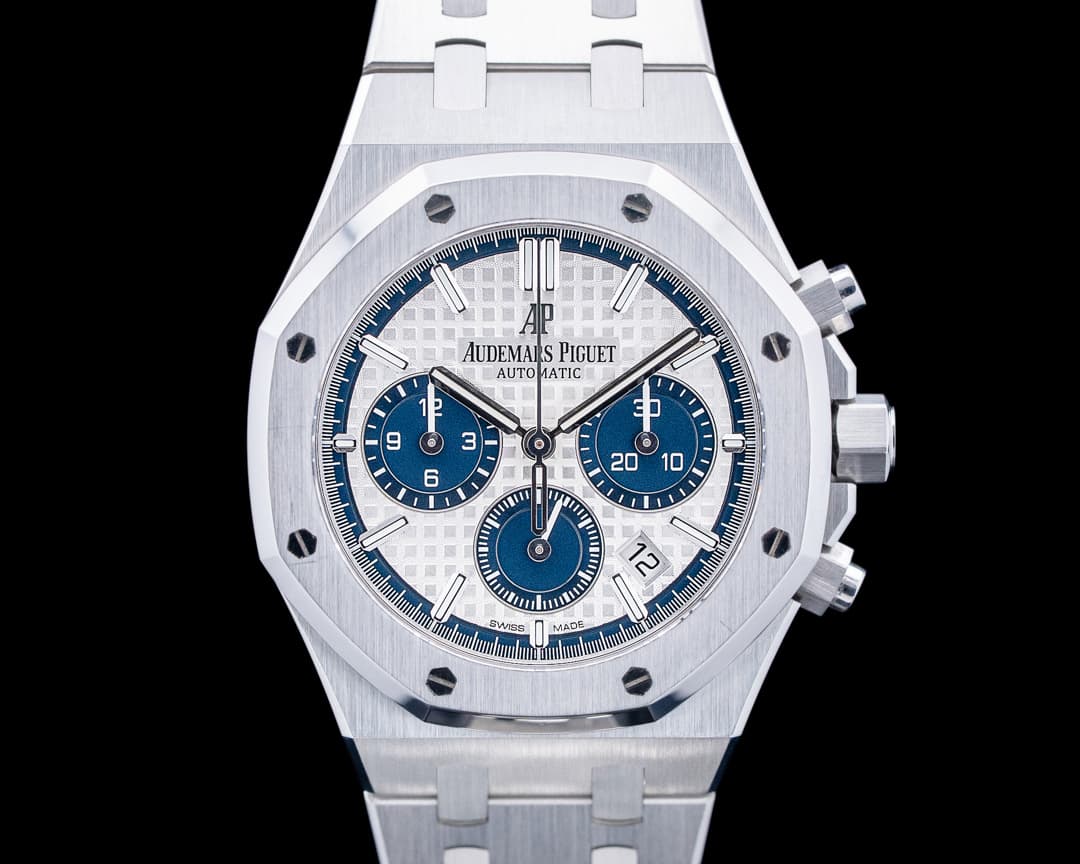Audemars Piguet 26315ST Royal Oak Chronograph SS Silver Grande Tapisserie Dial