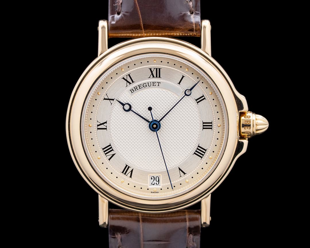 Image of Breguet 4400BA/12/A70 Marine 18K Yellow Gold Silver Dial