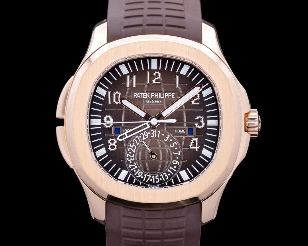 Patek Philippe 5164R Aquanaut Travel Time 18K Rose Gold Brown Dial