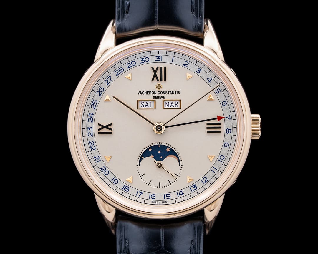 Image of Vacheron Constantin 3100V Historiques Triple Calendar 1948 18K Rose Gold Silver Dial