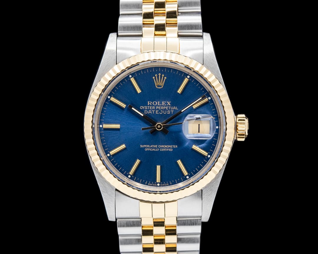Image of Rolex 16013 Datejust 18K YG / SS Blue Dial Circa. 1987