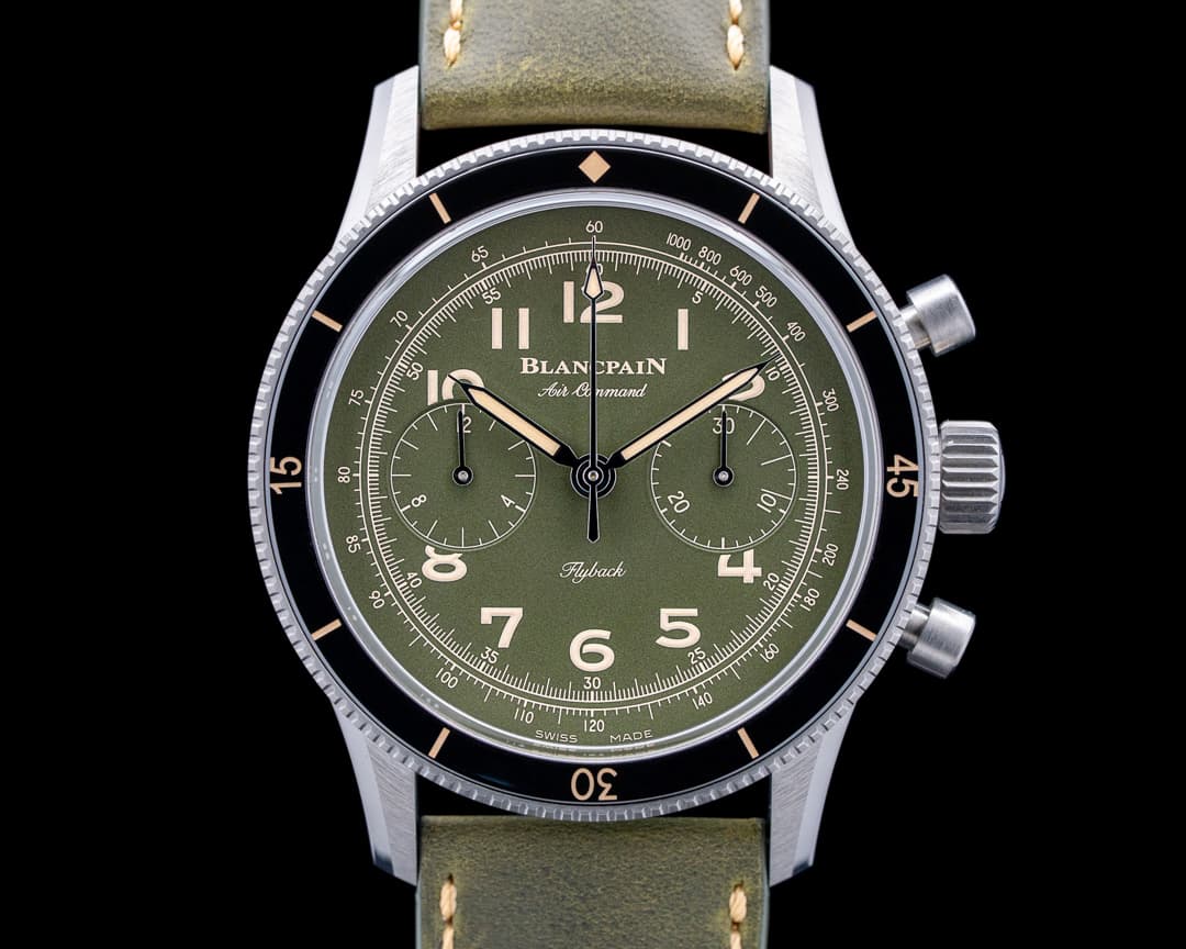 Image of Blancpain AC02 Air Command Titanium Green Dial UNWORN