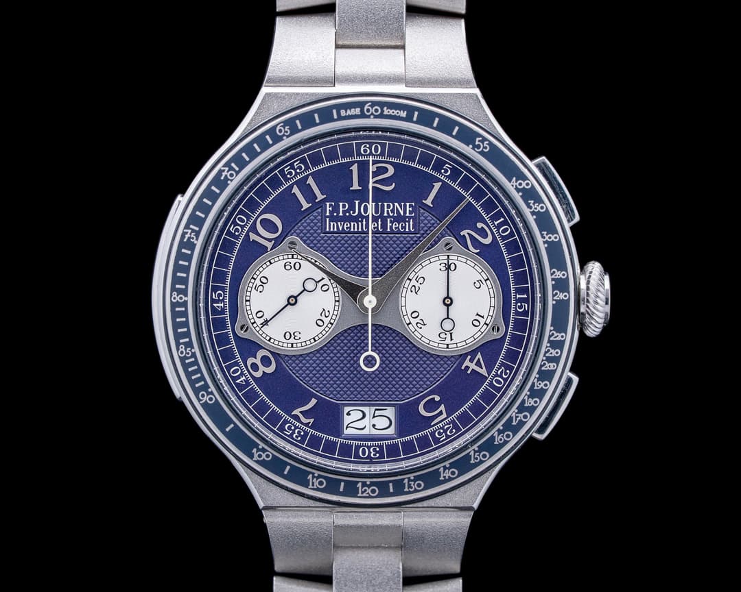 F. P. Journe Chronographe Rattrapante Platinum Blue-Mauve Dial
