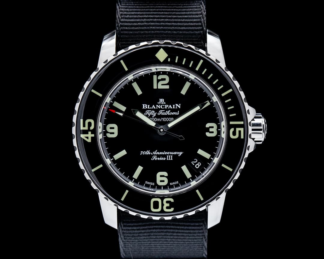 Image of Blancpain 5010C Fifty Fathoms 70th Anniversary SS Black Dial LIMITED