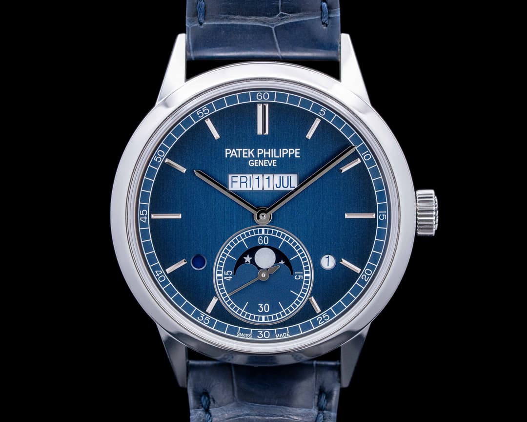 Patek Philippe 5236P In-line Perpetual Calendar Platinum Blue Dial
