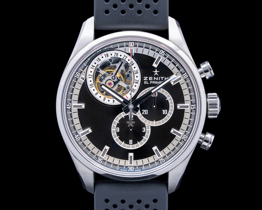 Zenith El Primero Tourbillon Chronograph SS Black Dial