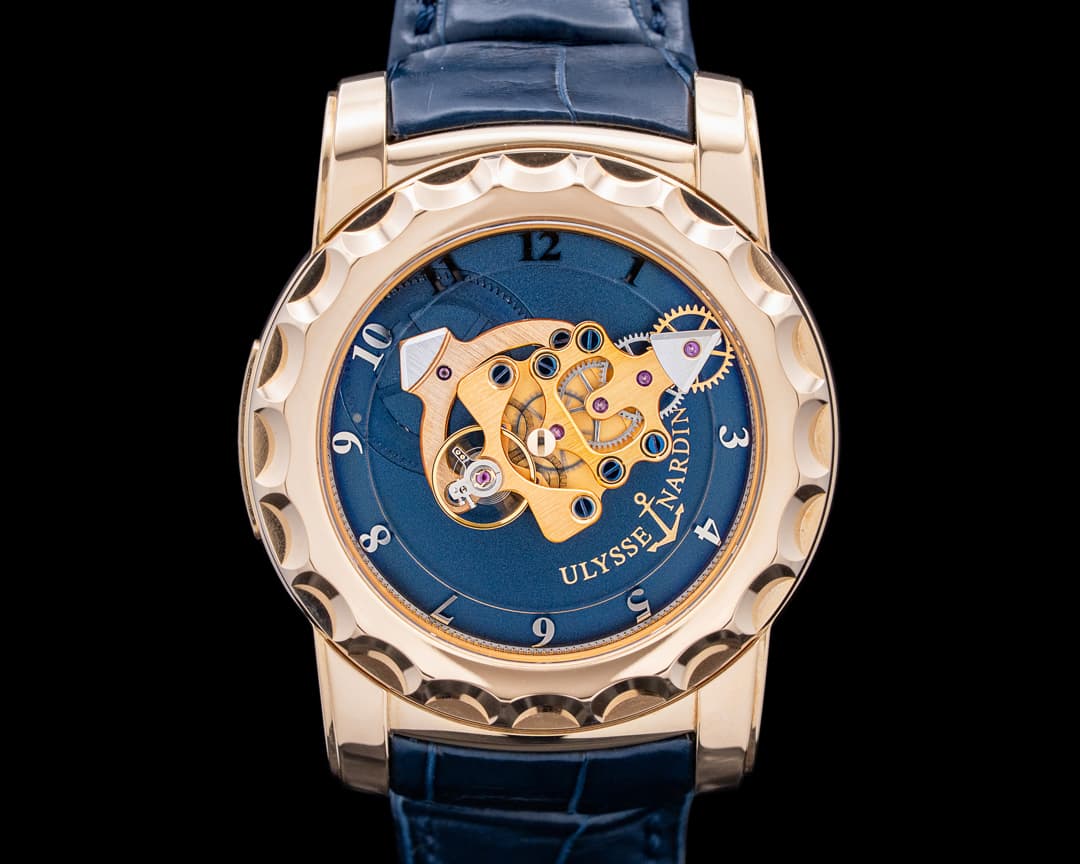 Ulysse Nardin 016-88 Freak Tourbillon Power Reserve 18K Rose Gold Blue Dial