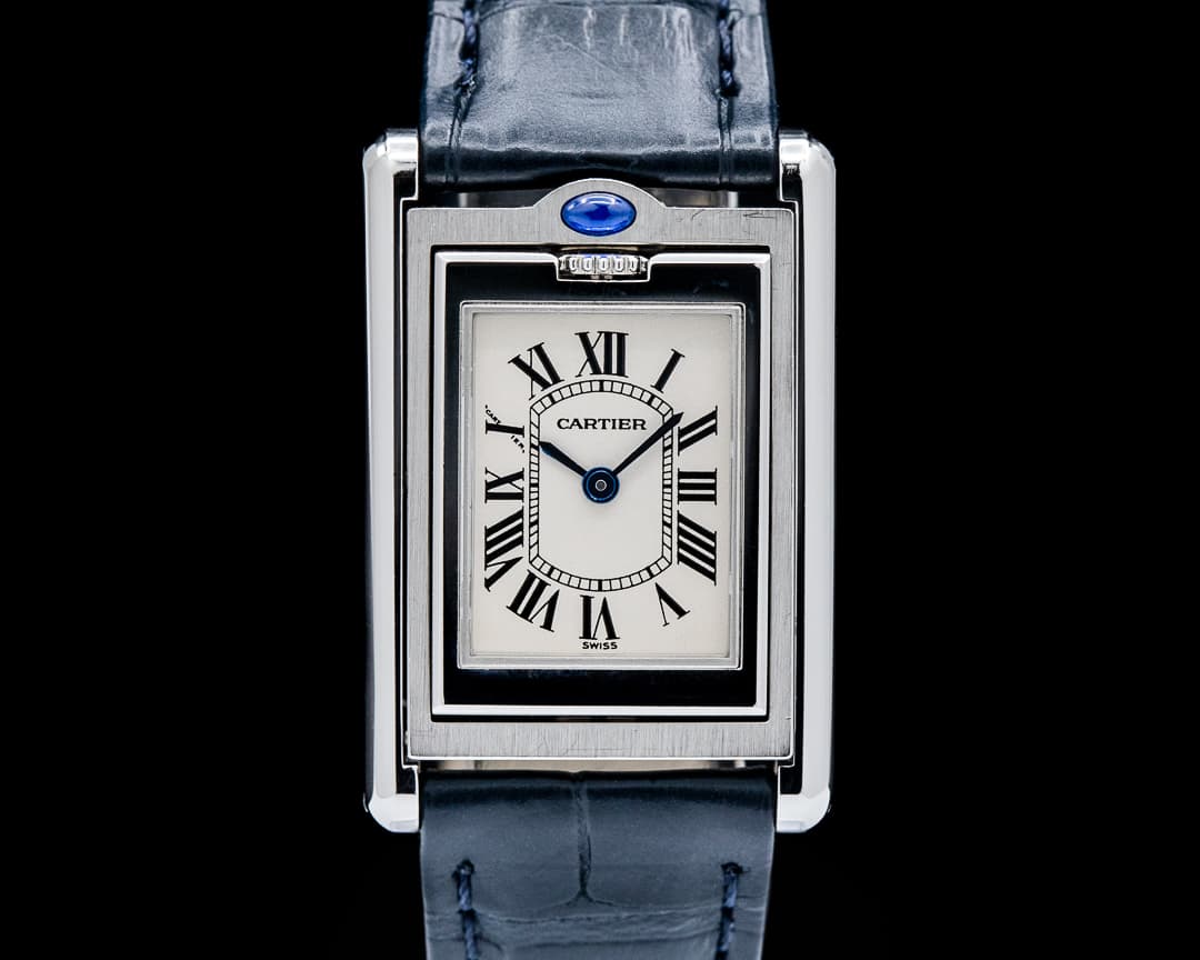 Image of Cartier 2386 Tank Basculante SS Silver Dial