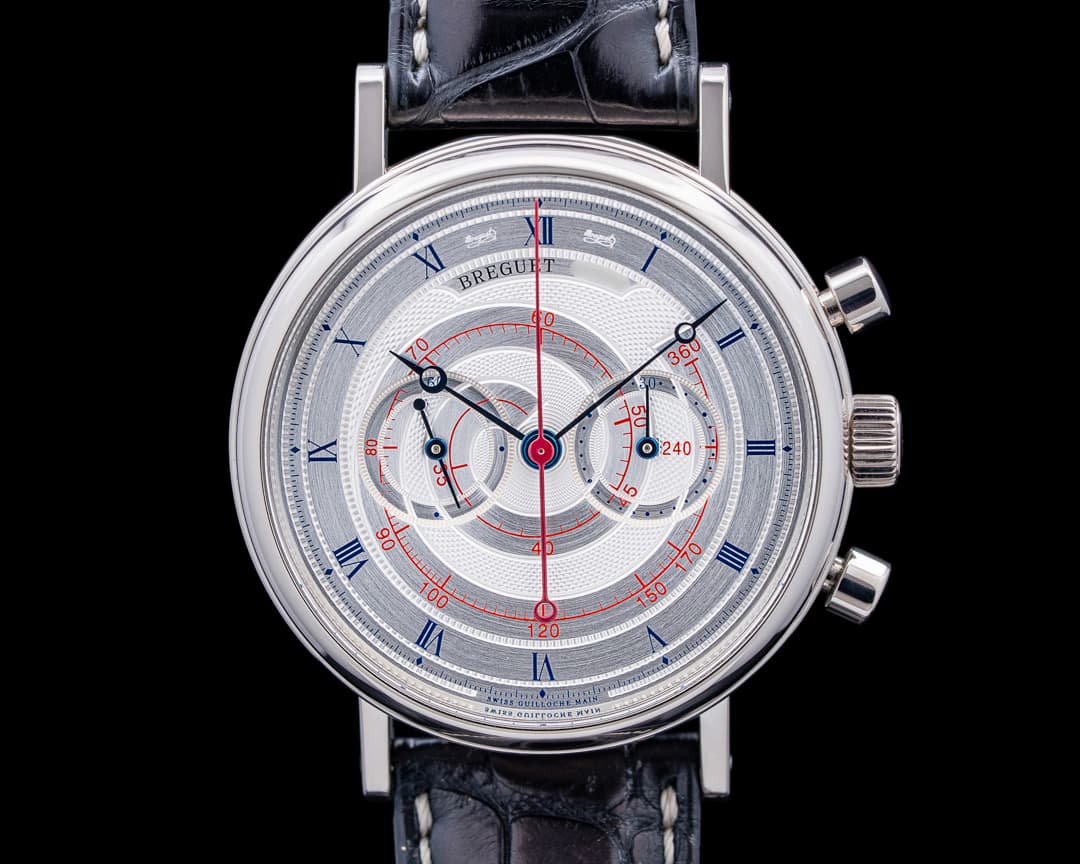 Breguet 5247BB Classique Chronograph 18K White Gold Silver Dial