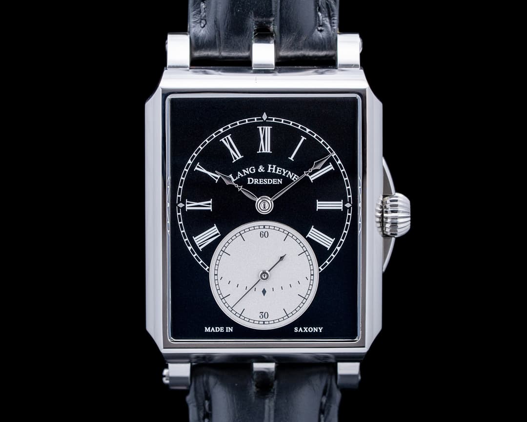 Image of Lang & Heyne Georg Manual Wind SS Black Galvanic Dial