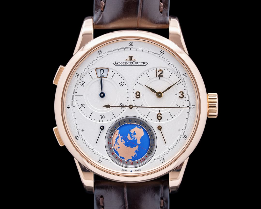 Image of Jaeger LeCoultre Q6062420 Duometre Unique Travel Time 18K Rose Gold Silver Dial