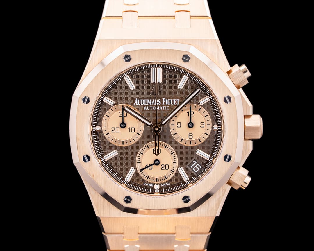 Audemars Piguet 26239OR Royal Oak Chronograph 18K Rose Gold Brown Dial