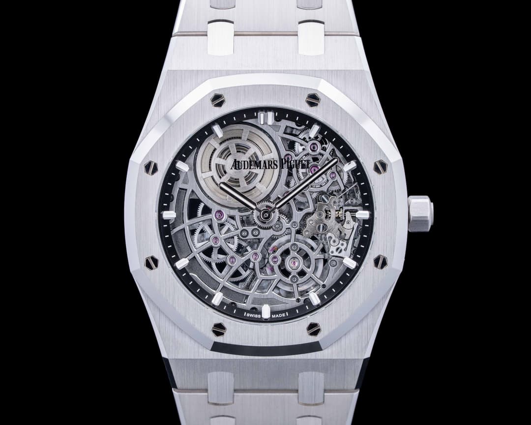 Image of Audemars Piguet 16204BC Royal Oak Jumbo Extra-Thin 18K White Gold Skeleton Dial