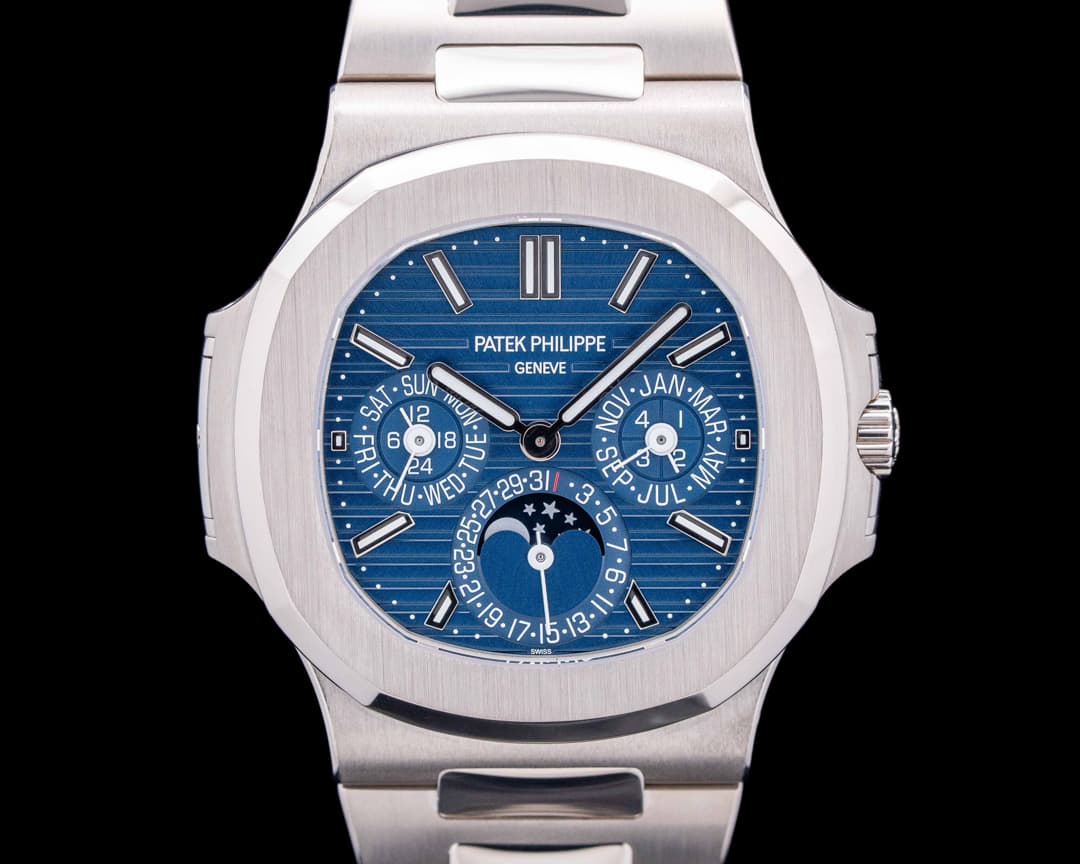 Patek Philippe 5740/1G Nautilus Perpetual Calendar 18K White Gold Blue Dial